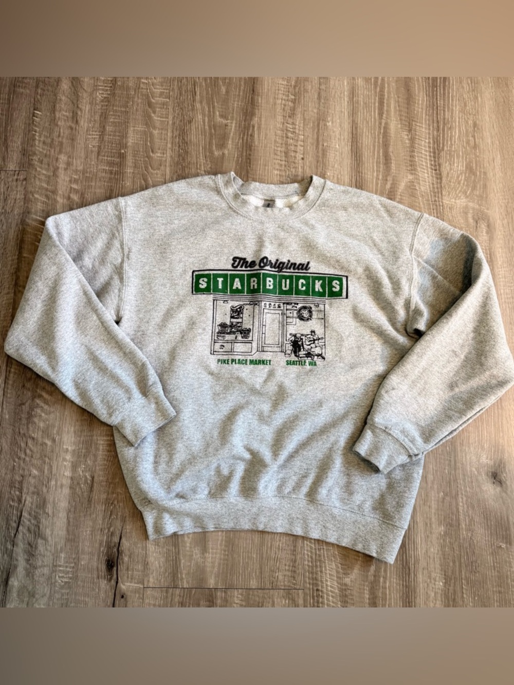 The Original Starbucks Pike Place Market Seattle Sweatshirt Sz M Y2K VTG